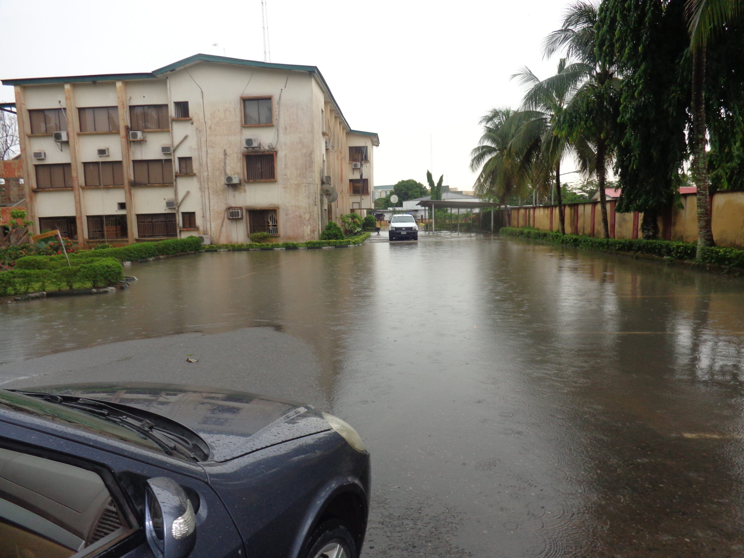 The flooded CRS Min of Finance premises