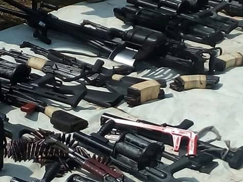 2,000 Bakassi Strike Force Militants Surrender, Hand In Cache Of Arms, Ammunitions